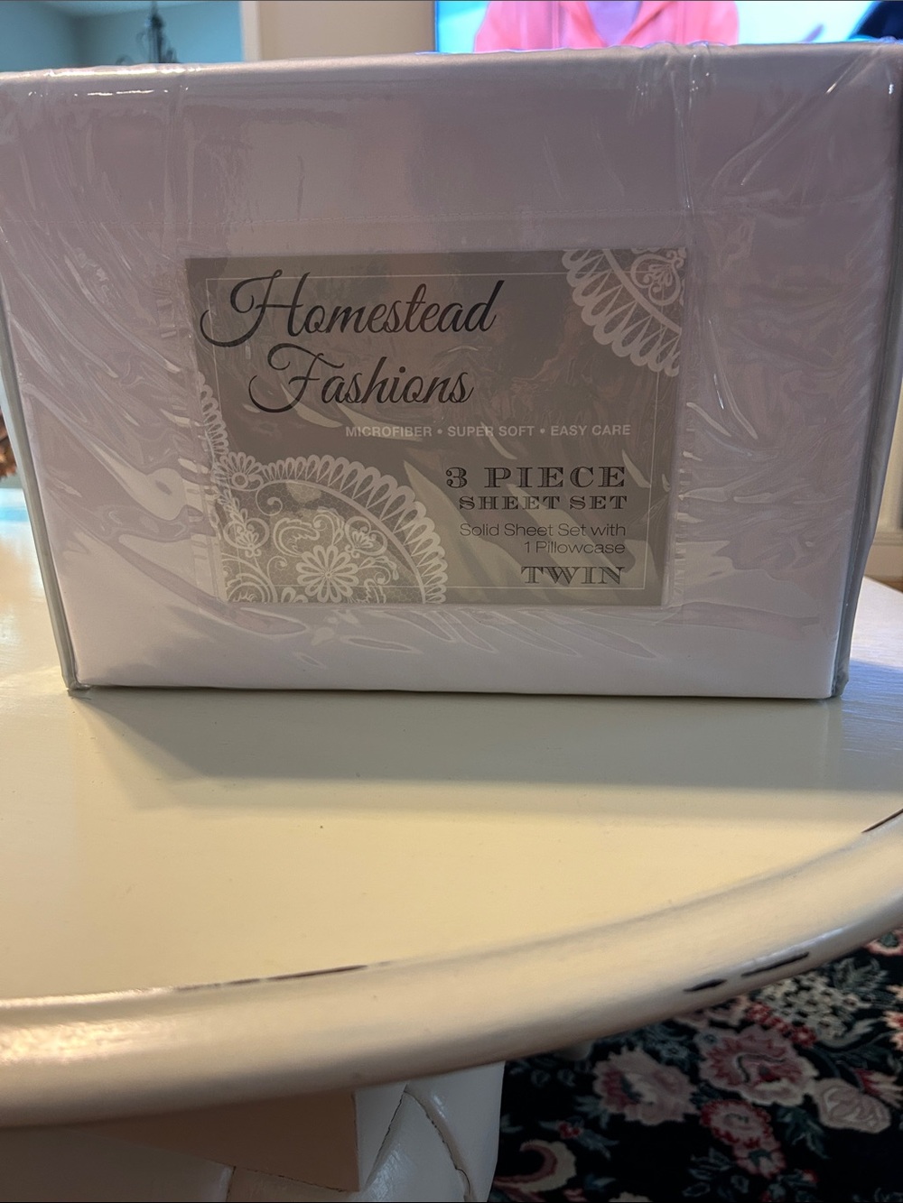 Homestead Fashions Twin 3-Piece Sheet Set in White